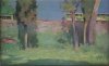 1904 - Paesaggio con alberi e muro